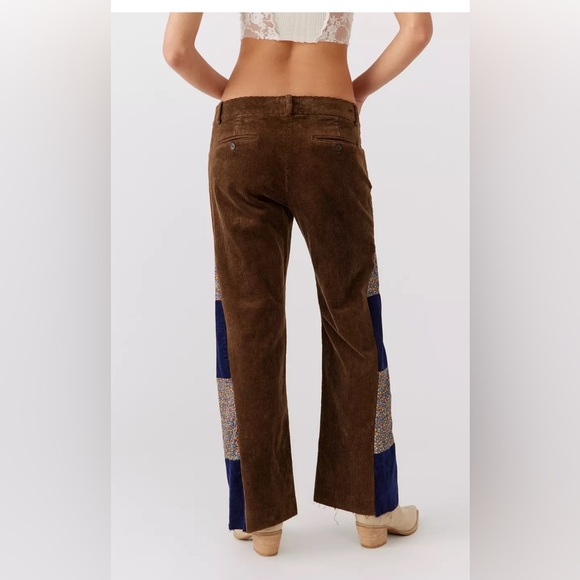 NWOT Urban Renewal Remade Floral Insert Cord Flared Pant - Picture 4 of 10